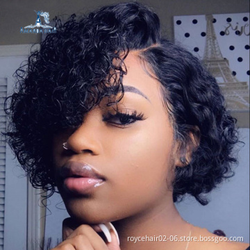 Swiss Lace Wig Making Supplies,Burmese Hair Wet and Wavy Full lace Front Curly Bob Wigs